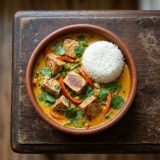 Receta: Atún en salsa de coco