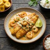 Receta: Corvina en salsa de camarón